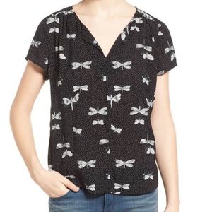Hinge (Nordstrom) Dragonfly Split Neck Top